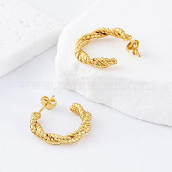 Twist 304 Stainless Steel Stud Earrings for Women&nbsp;OO0866