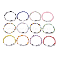 12Pcs 12 Styles Glass Seed Beads Stretch Bracelet Sets&nbsp;BJEW-MZ00097