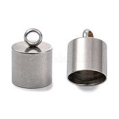 Tarnish Resistant Smooth Surface 201 Stainless Steel Cord Ends&nbsp;X-STAS-R063-97