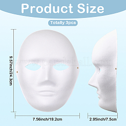 3Pcs Blank Human Mask&nbsp;AJEW-SP0003-95A