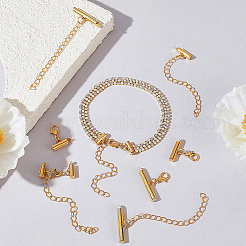 20Pcs 5 Style Brass Slide On End Clasp Tubes&nbsp;HJEW-PH02014