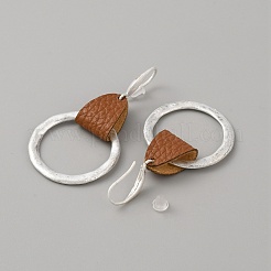 Brass Geometry Dangle Hoop Earrings&nbsp;EJEW-WH0017-63