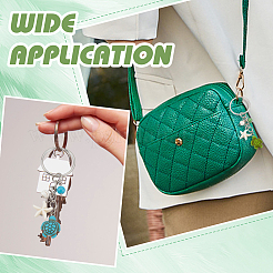 12Pcs 3 Style Synthetic Turquoise Keychains&nbsp;KEYC-ME00003