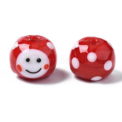 Handmade Bumpy Lampwork Beads Strands&nbsp;LAMP-Q031-009E