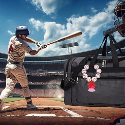 Wood Baseball Beads Pendant Decorations&nbsp;HJEW-SW00121