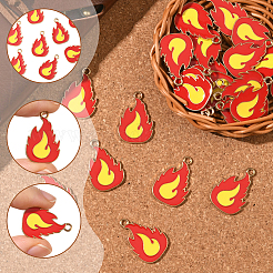 24Pcs Firefighting Theme Alloy Enamel Pendants&nbsp;ENAM-SC0007-23