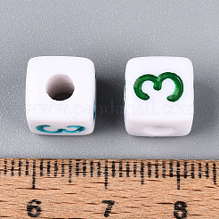 Opaque Acrylic European Large Hole Beads&nbsp;SACR-N020-01A-04