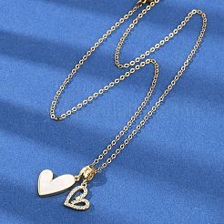 Brass Micro Pave Cubic Zirconia Pendant Neckalces&nbsp;NJEW-C076-13G