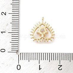 Brass Micro Pave Cubic Zirconia Pendants&nbsp;LS-KK-I380-21G