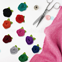 40Pcs 10 Colors Flower Non-Woven Accessories&nbsp;DIY-CY0001-73B