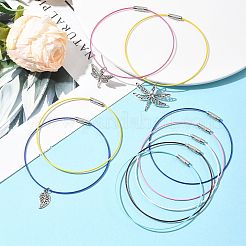 32Pcs 8 Colors Steel Wire Bracelet Cord DIY Jewelry Making&nbsp;TWIR-FS0001-02
