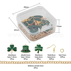 DIY Clover Pendant Jewelry Sets Making Kit&nbsp;DIY-YW0005-05G