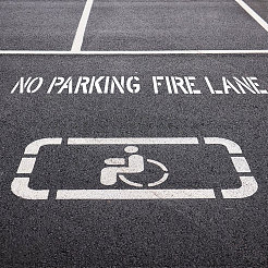 Silicone NO PARKING FIRE LANE Stencil&nbsp;DIY-WH0622-686