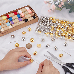 100Pcs 2 Colors 1-Hole Plating Acrylic Shank Buttons&nbsp;FIND-UN0016-03