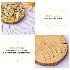 100Pcs 2 Colors Brass Tube Beads&nbsp;TIBEB-YW0001-21