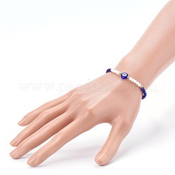 Faceted Glass Beaded Stretch Bracelets&nbsp;BJEW-JB05984-02