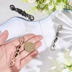 3Pcs 3 Colors PU Leather Alloy Crub Chain Purse Strap Extenders for Purse Making&nbsp;PURS-CL0001-11A