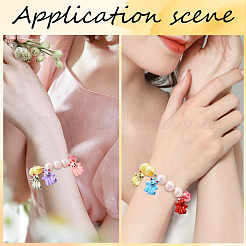 32Pcs 8 Colors Halloween Alloy Enamel Pendants&nbsp;ENAM-SC0016-83