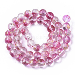 Transparent Spray Painted Glass Bead Strands&nbsp;GLAA-N035-03C-B04
