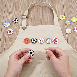 2 Bags 2-Holes Wood Buttons&nbsp;WOOD-WR0001-31A
