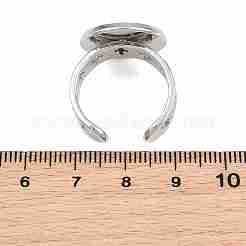 Hollow Cross 304 Stainless Steel Cuff Ring Components&nbsp;SA-CBA098D-02P-E