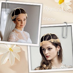 Alloy Rhinestone Mesh Headbands&nbsp;OHAR-WH20007-05G-01