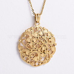 316 Surgical Stainless Steel Hollow Flower Pendant Necklaces for Women&nbsp;CO7795