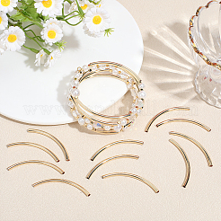 40Pcs Brass Curved Tube Beads&nbsp;KK-PH0015-17A