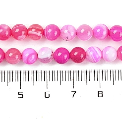 Natural Striped Agate/Banded Agate Beads Strands&nbsp;G-H037-A02-02