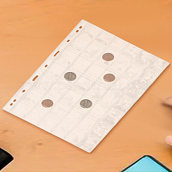 2Pcs PVC Coin Collection 9-Hole Binder Pages&nbsp;AJEW-LP0003-13B