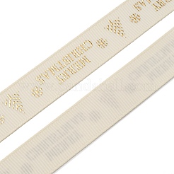 Flat Christmas Theme Polyester Grosgrain Ribbon&nbsp;OCOR-YWC0001-01A-01
