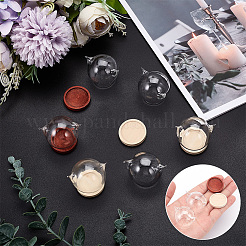 6 Sets 2 Colors Cat's Head Glass Dome Cover&nbsp;AJEW-DR0001-07