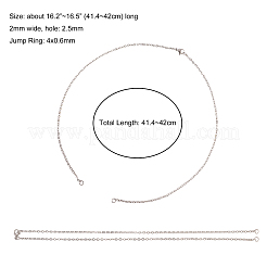 201 Stainless Steel Cable Chain Necklace Making&nbsp;STAS-CJ0001-11P