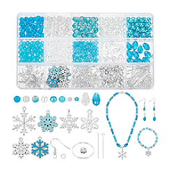DIY Snowflake Alloy Dangle Earrings Making Kit&nbsp;DIY-PH0022-67