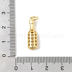 Brass Micro Pave Clear Cubic Zirconia Pendants&nbsp;KK-H267-021G