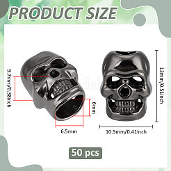 50Pcs Alloy European Beads&nbsp;FIND-BC0019-52B