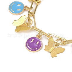 Brass & Alloy Enamel Charm Bracelets&nbsp;BJEW-JB11626