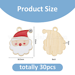 30Pcs Christmas Theme Alloy Enamel Pendants&nbsp;ENAM-FH0001-77