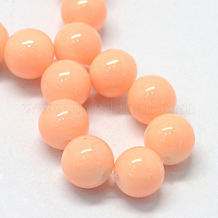 Baking Paint Glass Round Bead Strands&nbsp;X-DGLA-Q020-8mm-06