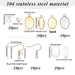 20Pcs 304 Stainless Steel Earring Hooks&nbsp;STAS-SP0002-05