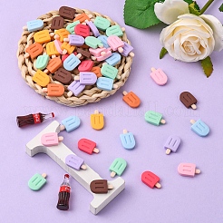 80Pcs 8 Colors Opaque Resin Decoden Cabochons&nbsp;CRES-CJ0001-53