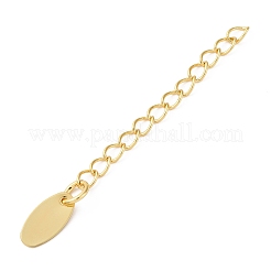 Brass Ends with Chain&nbsp;KK-D378-09G-03