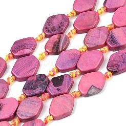 Natural Fire Crackle Agate Beads Strands&nbsp;G-F807-A03-03-01