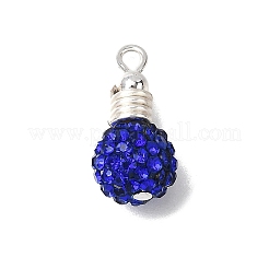 8Pcs Handmade Polymer Clay Pave Rhinestone Pendants&nbsp;PALLOY-JF04430-01