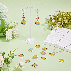 80Pcs 4 Colors  Alloy Enamel Charms&nbsp;FIND-DC0003-44