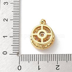 Brass Micro Pave Clear Cubic Zirconia Pendants&nbsp;ZIRC-D276-01G-G