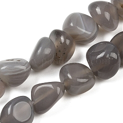 Natural Grey Agate Beads Strands&nbsp;G-L630-F01-01J