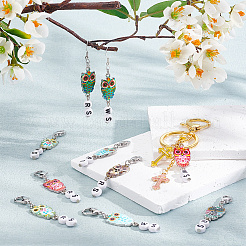 Alloy Enamel & Acrylic Pendant Locking Stitch Markers&nbsp;HJEW-AB00179