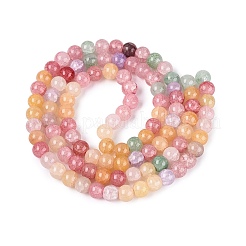 Baking Paint Crackle Glass Beads Strands&nbsp;GLAA-Q106-03A-11