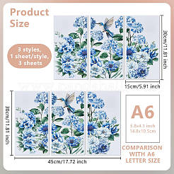 3 Sheets 3 Styles PVC Waterproof Decorative Stickers&nbsp;DIY-WH0404-582